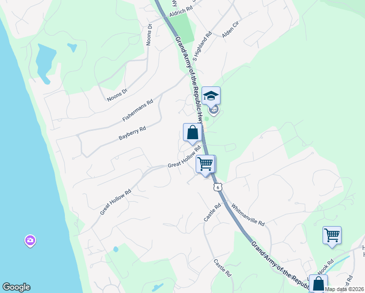 map of restaurants, bars, coffee shops, grocery stores, and more near 9 Great Hollow Road in SOUTH CHATHAM