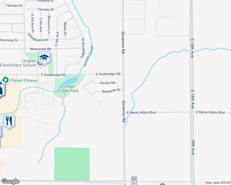 map of restaurants, bars, coffee shops, grocery stores, and more near 1136-1198 Benjamin Drive in Marshalltown