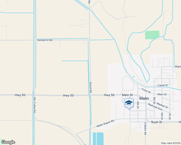 map of restaurants, bars, coffee shops, grocery stores, and more near 23023 Drazil Road in Malin