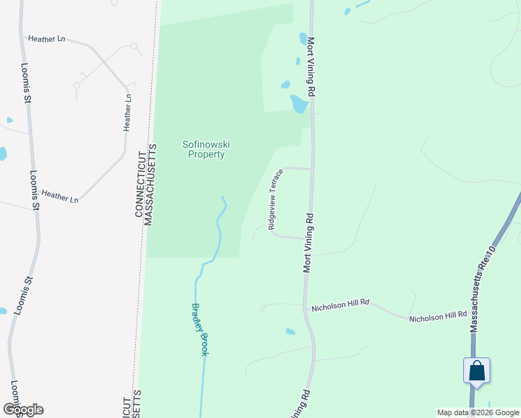 map of restaurants, bars, coffee shops, grocery stores, and more near 7 Ridgeview Terrace in Southwick