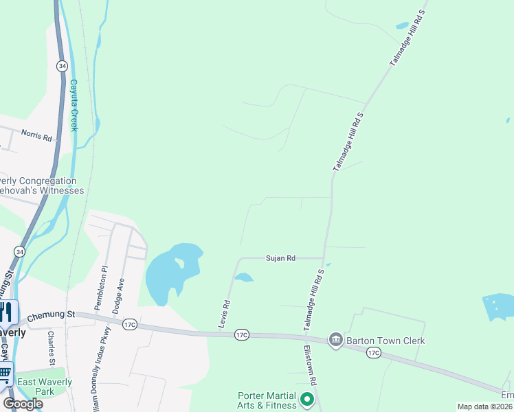 map of restaurants, bars, coffee shops, grocery stores, and more near 738 Douglas Drive in Waverly