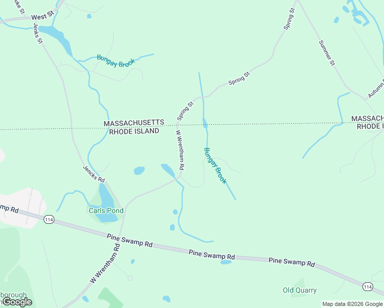 map of restaurants, bars, coffee shops, grocery stores, and more near 399 West Wrentham Road in Cumberland