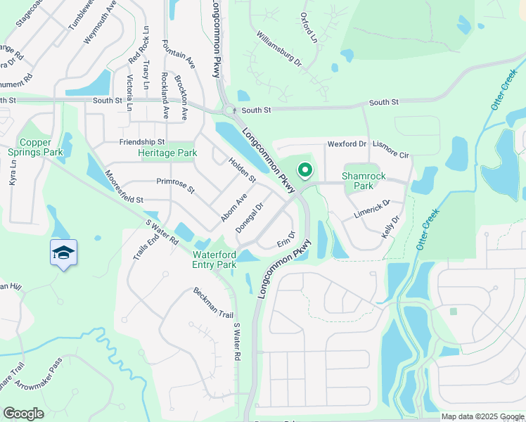map of restaurants, bars, coffee shops, grocery stores, and more near 607 Donegal Drive in Elgin