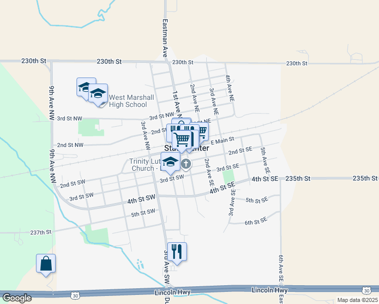 map of restaurants, bars, coffee shops, grocery stores, and more near in State Center