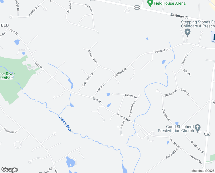 map of restaurants, bars, coffee shops, grocery stores, and more near 79 North Street in Mansfield