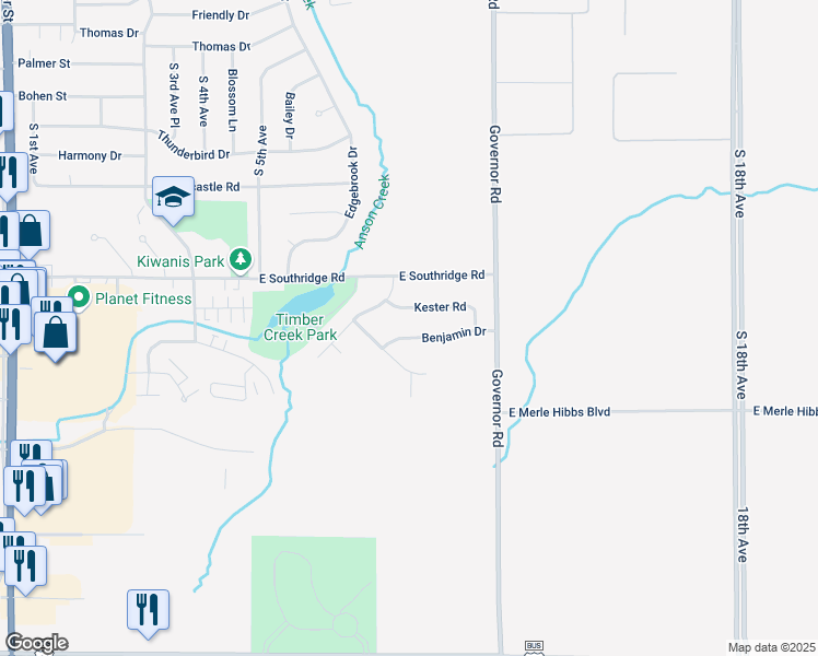 map of restaurants, bars, coffee shops, grocery stores, and more near 906 Benjamin Drive in Marshalltown