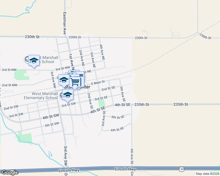 map of restaurants, bars, coffee shops, grocery stores, and more near 400 2nd Street Southeast in State Center