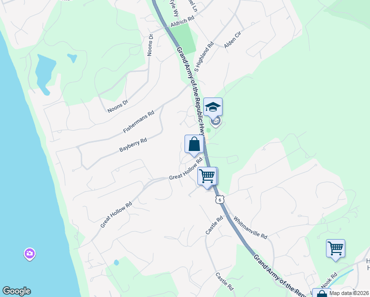 map of restaurants, bars, coffee shops, grocery stores, and more near 9 Great Hollow Road in SOUTH CHATHAM