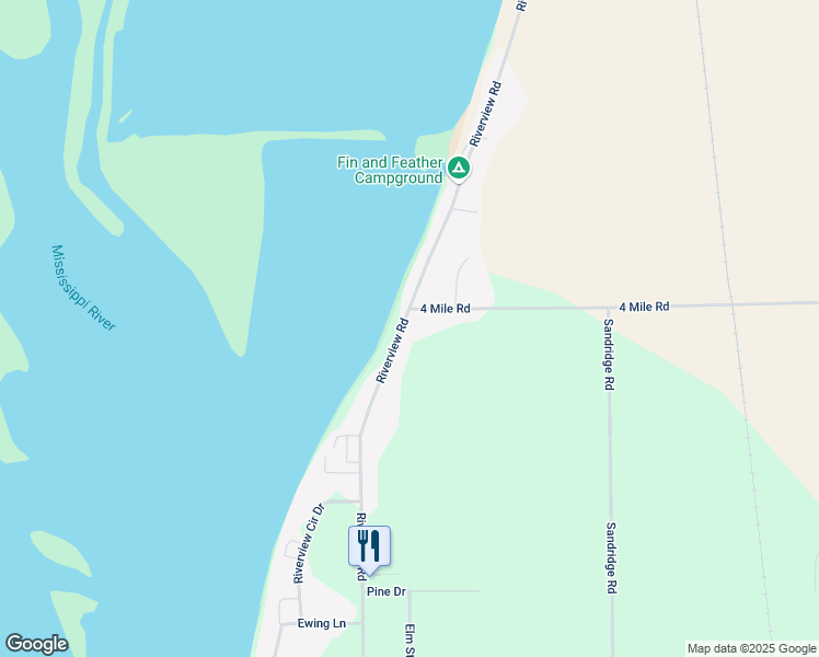 map of restaurants, bars, coffee shops, grocery stores, and more near 5952-5998 Riverview Road in Thomson