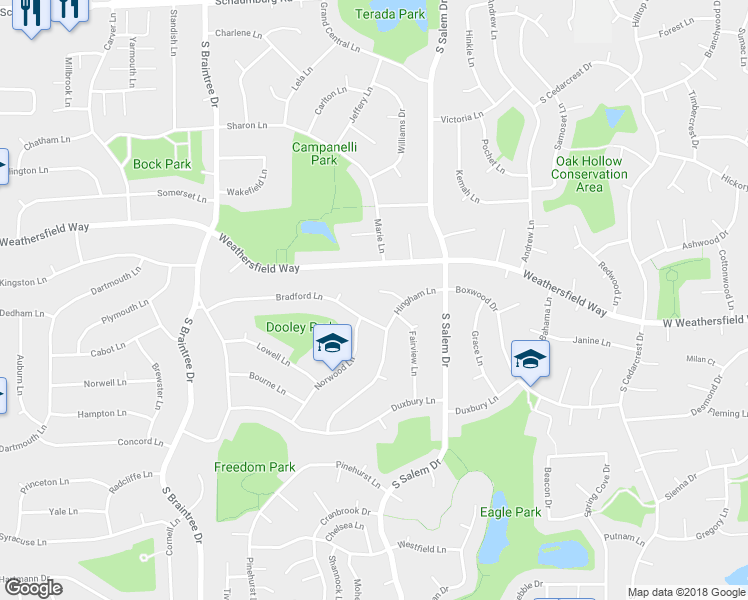 map of restaurants, bars, coffee shops, grocery stores, and more near 909 Thorney Lea Terrace in Schaumburg
