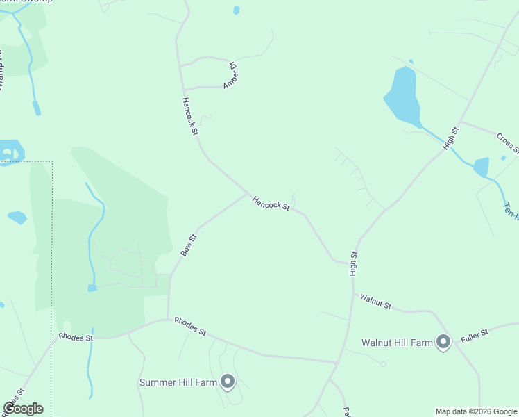 map of restaurants, bars, coffee shops, grocery stores, and more near 18 Hancock Street in Plainville