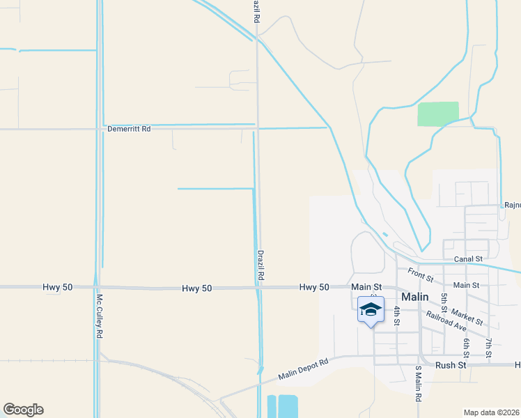 map of restaurants, bars, coffee shops, grocery stores, and more near 23023 Drazil Road in Malin