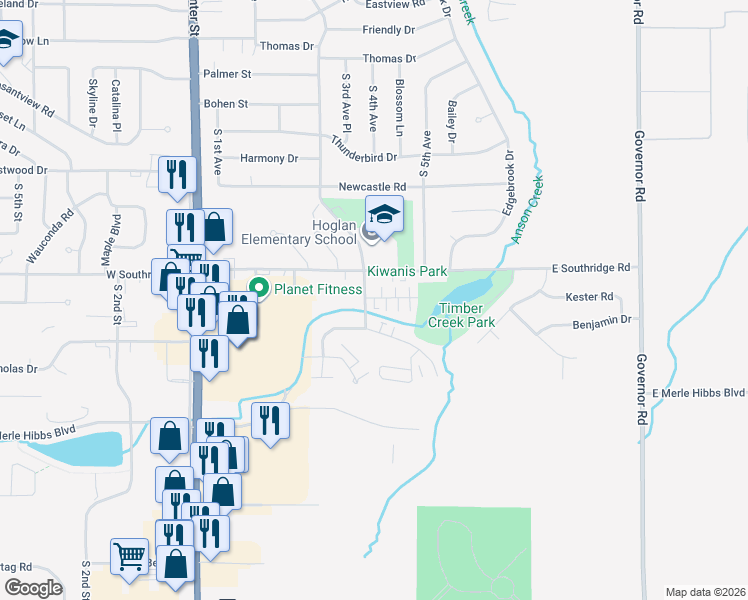 map of restaurants, bars, coffee shops, grocery stores, and more near 214 Plaza Heights Road in Marshalltown