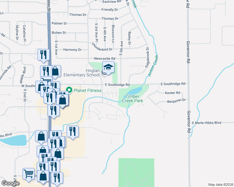 map of restaurants, bars, coffee shops, grocery stores, and more near 409 Melody Lane in Marshalltown