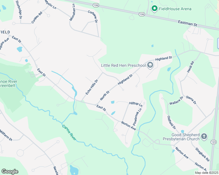 map of restaurants, bars, coffee shops, grocery stores, and more near 79 North Street in Mansfield