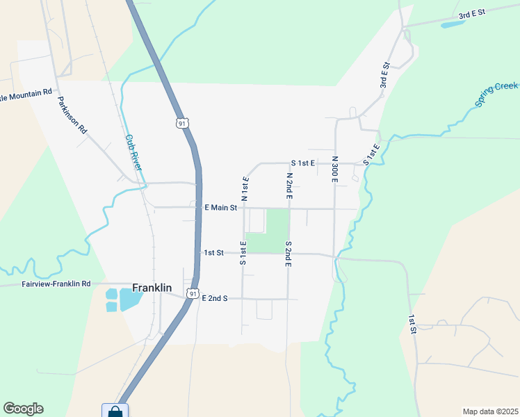 map of restaurants, bars, coffee shops, grocery stores, and more near 128 East Main Street in Franklin