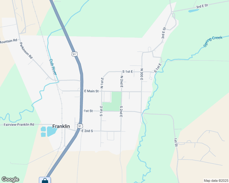 map of restaurants, bars, coffee shops, grocery stores, and more near 113 East Main Street in Franklin