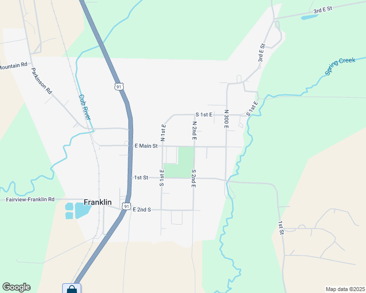map of restaurants, bars, coffee shops, grocery stores, and more near 111 East Main Street in Franklin