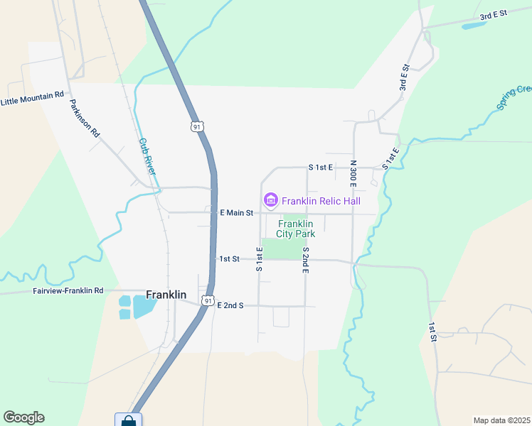 map of restaurants, bars, coffee shops, grocery stores, and more near 111 East Main Street in Franklin