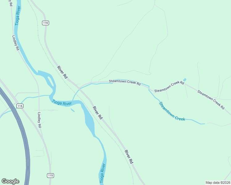 map of restaurants, bars, coffee shops, grocery stores, and more near 9755 Steamtown Creek Road in Steuben