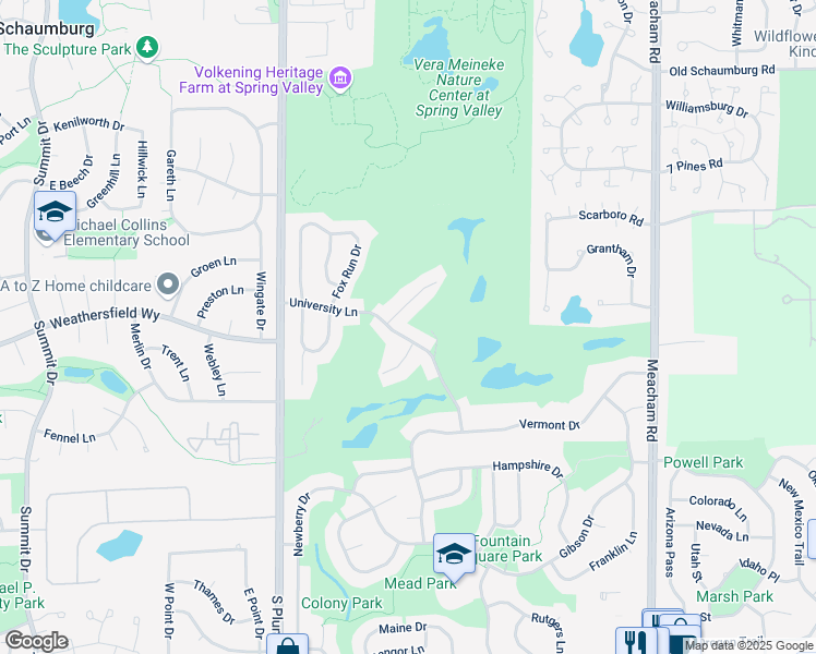 map of restaurants, bars, coffee shops, grocery stores, and more near 190 Inverness Court in Elk Grove Village