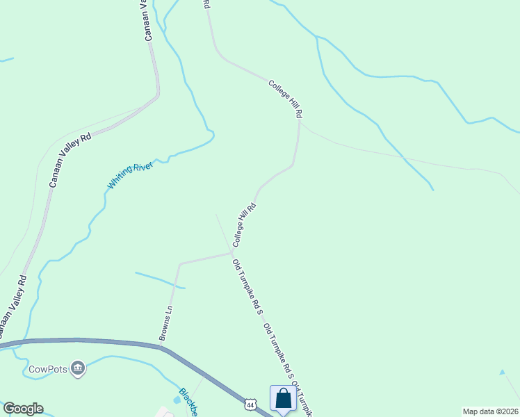 map of restaurants, bars, coffee shops, grocery stores, and more near 12 College Hill Road in Canaan
