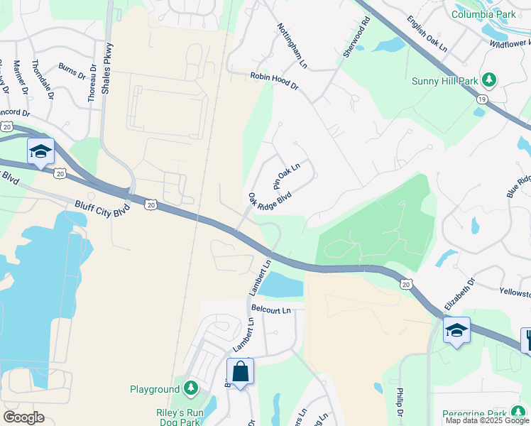 map of restaurants, bars, coffee shops, grocery stores, and more near 918 Oak Ridge Boulevard in Elgin