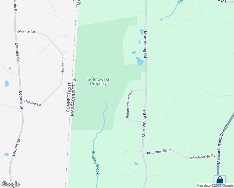 map of restaurants, bars, coffee shops, grocery stores, and more near 7-99 Ridgeview Terrace in Southwick