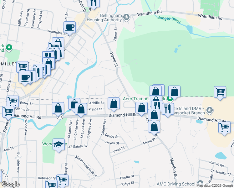 map of restaurants, bars, coffee shops, grocery stores, and more near 11 Key St in Bellingham