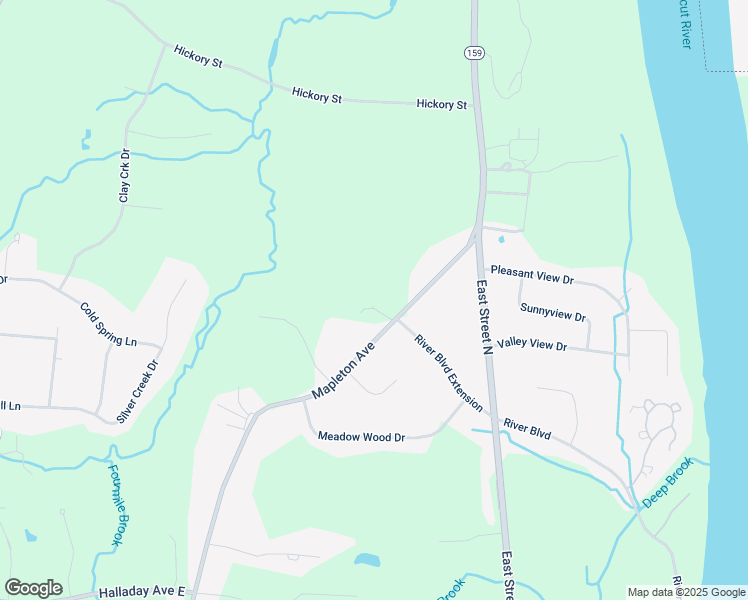 map of restaurants, bars, coffee shops, grocery stores, and more near 1425 Mapleton Avenue in Suffield