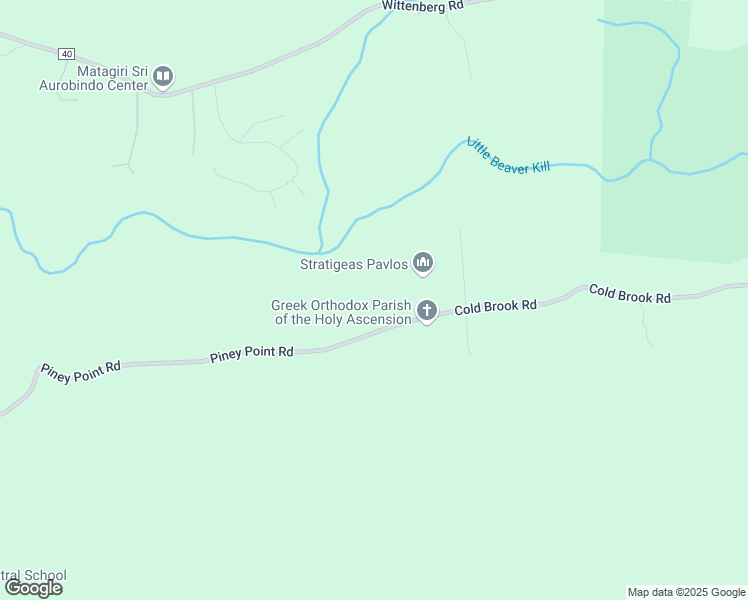 map of restaurants, bars, coffee shops, grocery stores, and more near 540 Coldbrook Road in Bearsville