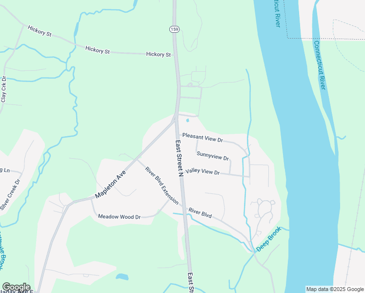 map of restaurants, bars, coffee shops, grocery stores, and more near 1460 East Street North in Suffield
