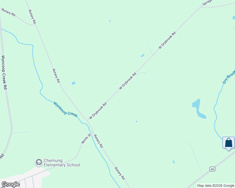 map of restaurants, bars, coffee shops, grocery stores, and more near 58 West Drybrook Road in Waverly