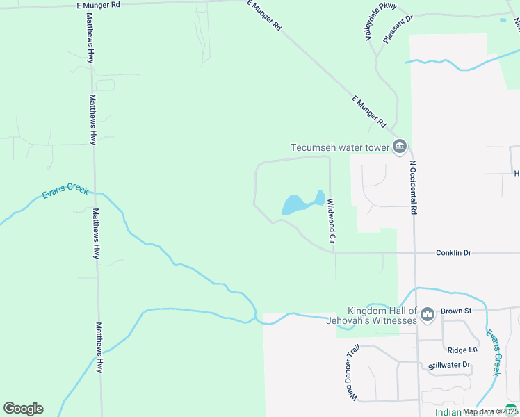 map of restaurants, bars, coffee shops, grocery stores, and more near 21 Wildwood Circle in Tecumseh