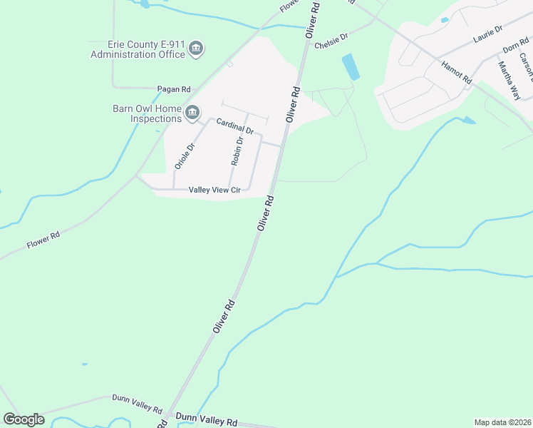 map of restaurants, bars, coffee shops, grocery stores, and more near 8750-8898 Oliver Rd in Erie