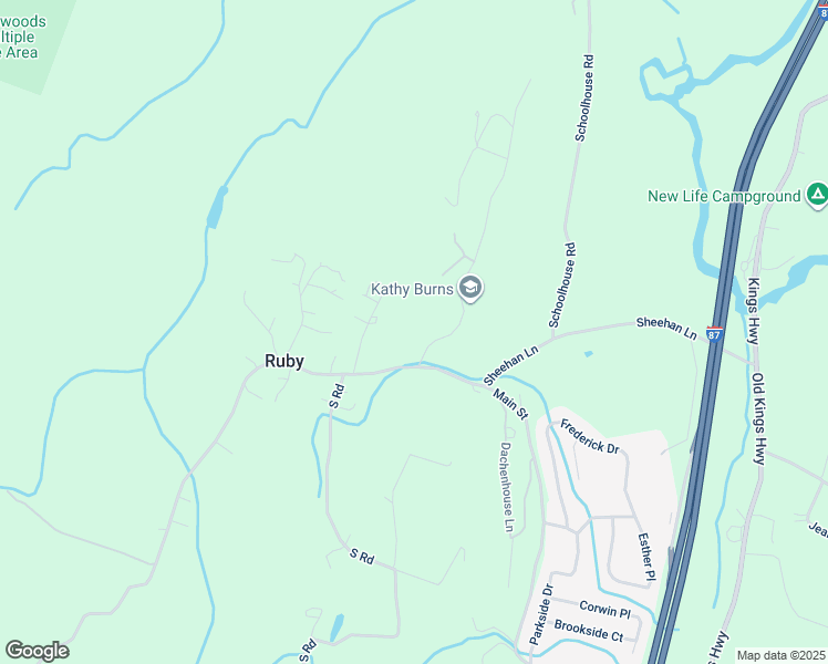 map of restaurants, bars, coffee shops, grocery stores, and more near 11 Serenity Drive in Kingston