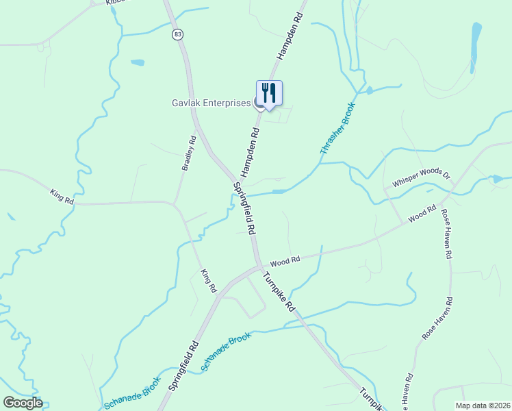 map of restaurants, bars, coffee shops, grocery stores, and more near 45 Ridgewood Road in Somers