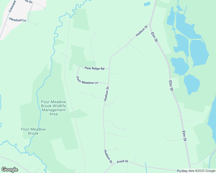 map of restaurants, bars, coffee shops, grocery stores, and more near Hudson Street in East Bridgewater