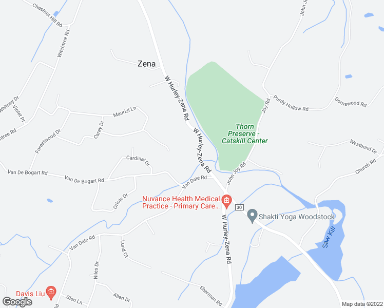 map of restaurants, bars, coffee shops, grocery stores, and more near 551 Zena Road in Woodstock