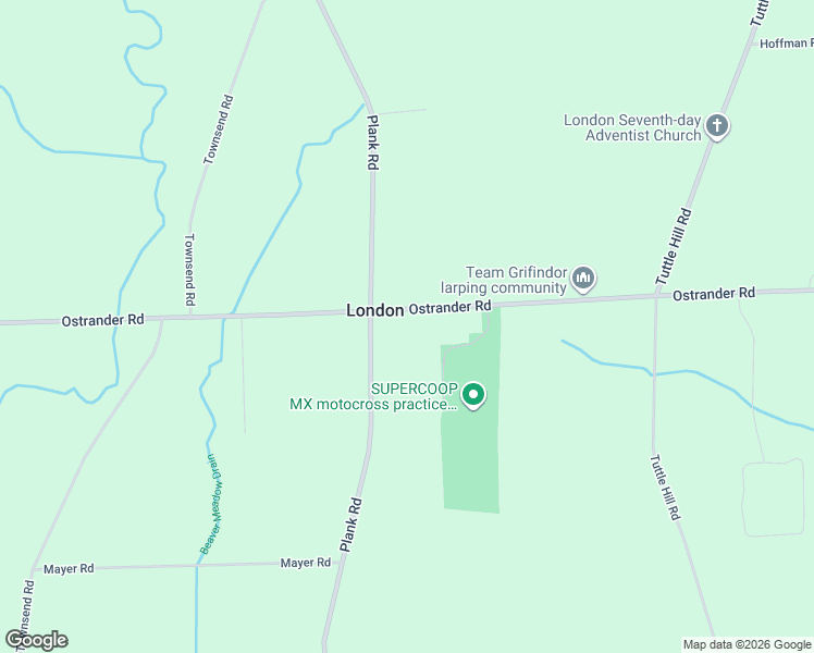 map of restaurants, bars, coffee shops, grocery stores, and more near 12675 Ostrander Road in Maybee