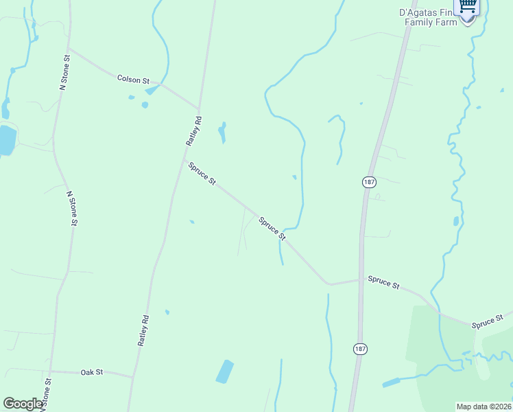 map of restaurants, bars, coffee shops, grocery stores, and more near 1881 Spruce Street in Suffield
