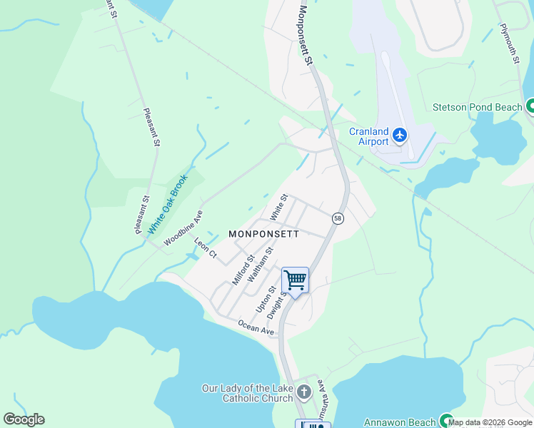 map of restaurants, bars, coffee shops, grocery stores, and more near in Hanson