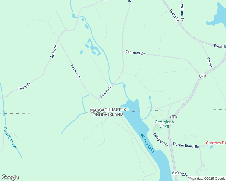map of restaurants, bars, coffee shops, grocery stores, and more near 175 Autumn Road in Wrentham