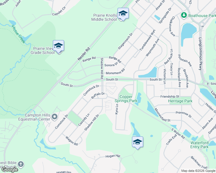 map of restaurants, bars, coffee shops, grocery stores, and more near 222 Comstock Drive in Elgin