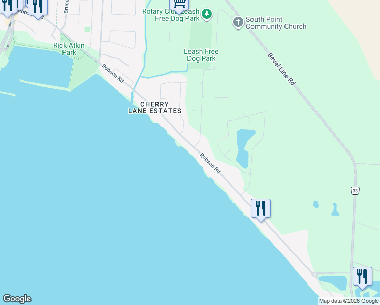 map of restaurants, bars, coffee shops, grocery stores, and more near 204 Robson Road in Essex County