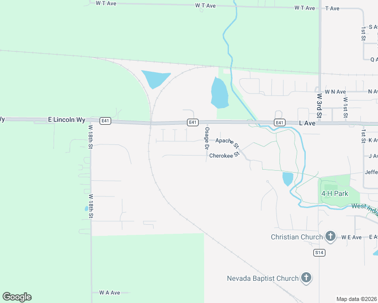 map of restaurants, bars, coffee shops, grocery stores, and more near 1111 Cherokee Street in Nevada