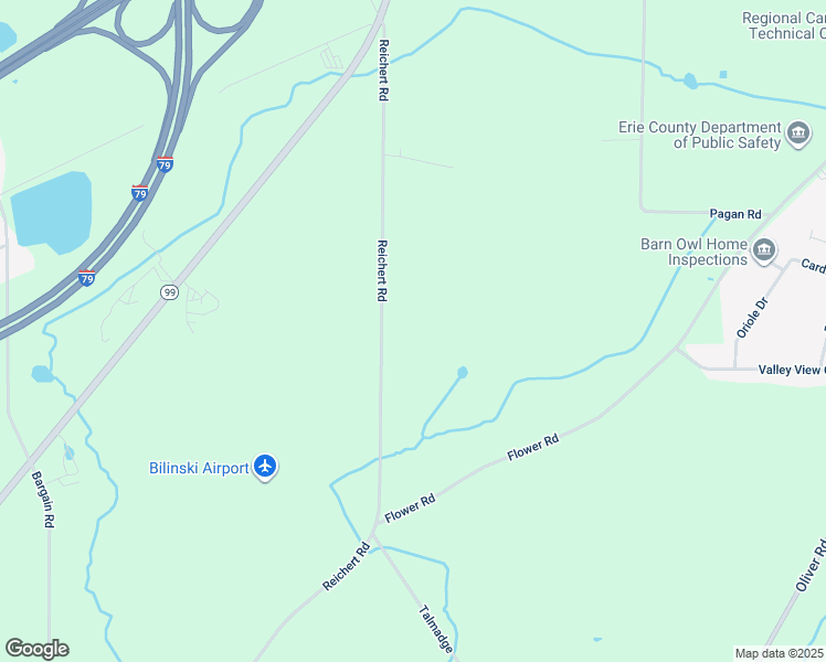 map of restaurants, bars, coffee shops, grocery stores, and more near 3509 Reichert Rd in Erie