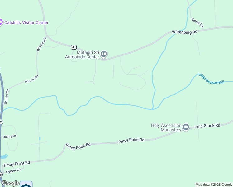 map of restaurants, bars, coffee shops, grocery stores, and more near 72 Little Deer Road in Mount Tremper