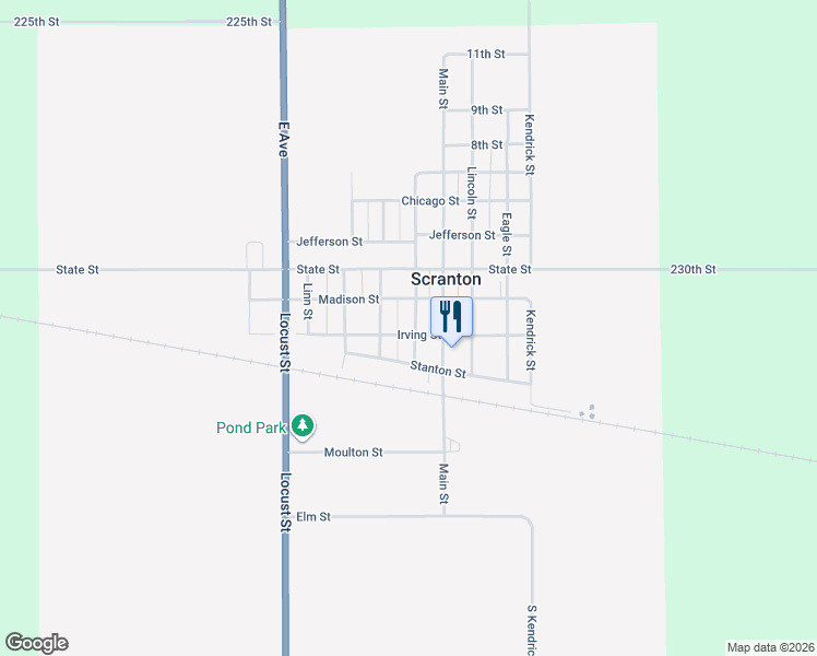 map of restaurants, bars, coffee shops, grocery stores, and more near 1008 Grant Street in Scranton