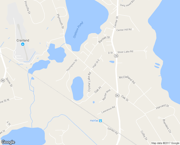 map of restaurants, bars, coffee shops, grocery stores, and more near 23 Crystal Lake Road in Halifax